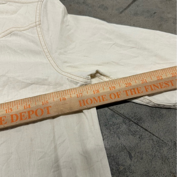 Faherty Out West Shirt ivory western pearl snap shirt Women’s Sz S - Picture 4 of 8